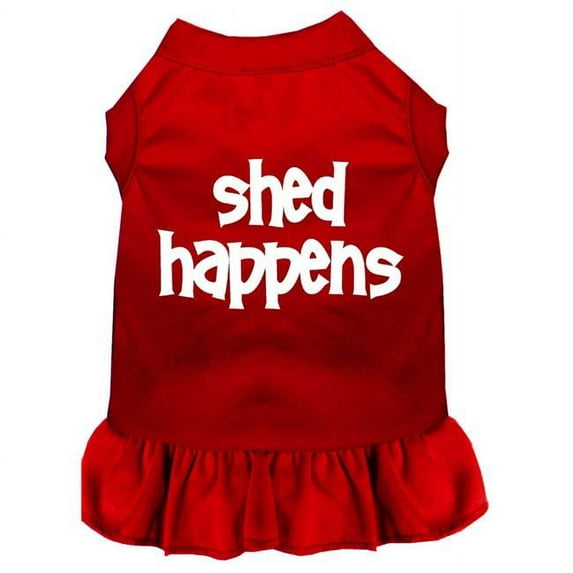Shed Happens Screen Print Dress, Red - Extra Large