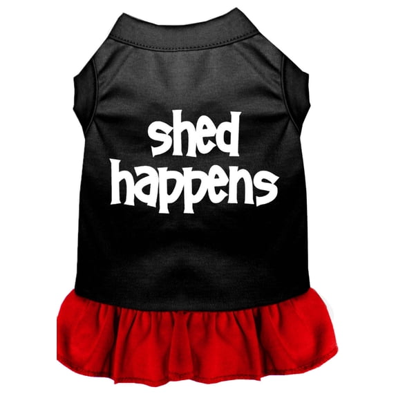 Dog Dress, Pet Dog Cat Dress Screen Printed, "Shed Happens"
