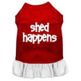 thumbnail image 1 of Dog Dress, Pet Dog  Cat Dress Screen Printed, "Shed Happens", 1 of 11