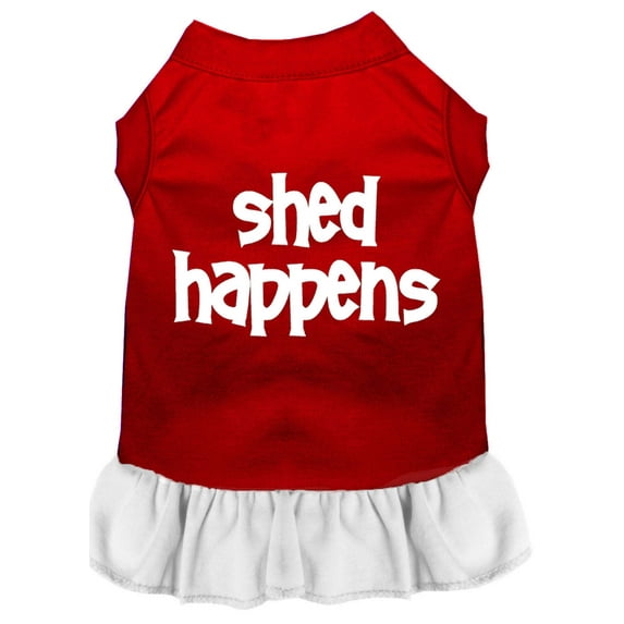 Dog Dress, Pet Dog Cat Dress Screen Printed, "Shed Happens"