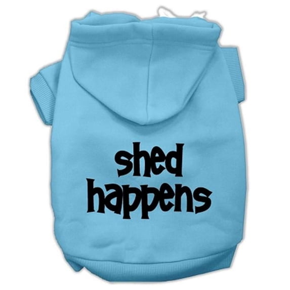 Shed Happens Screen Print Pet Hoodies, Baby Blue - Small 10