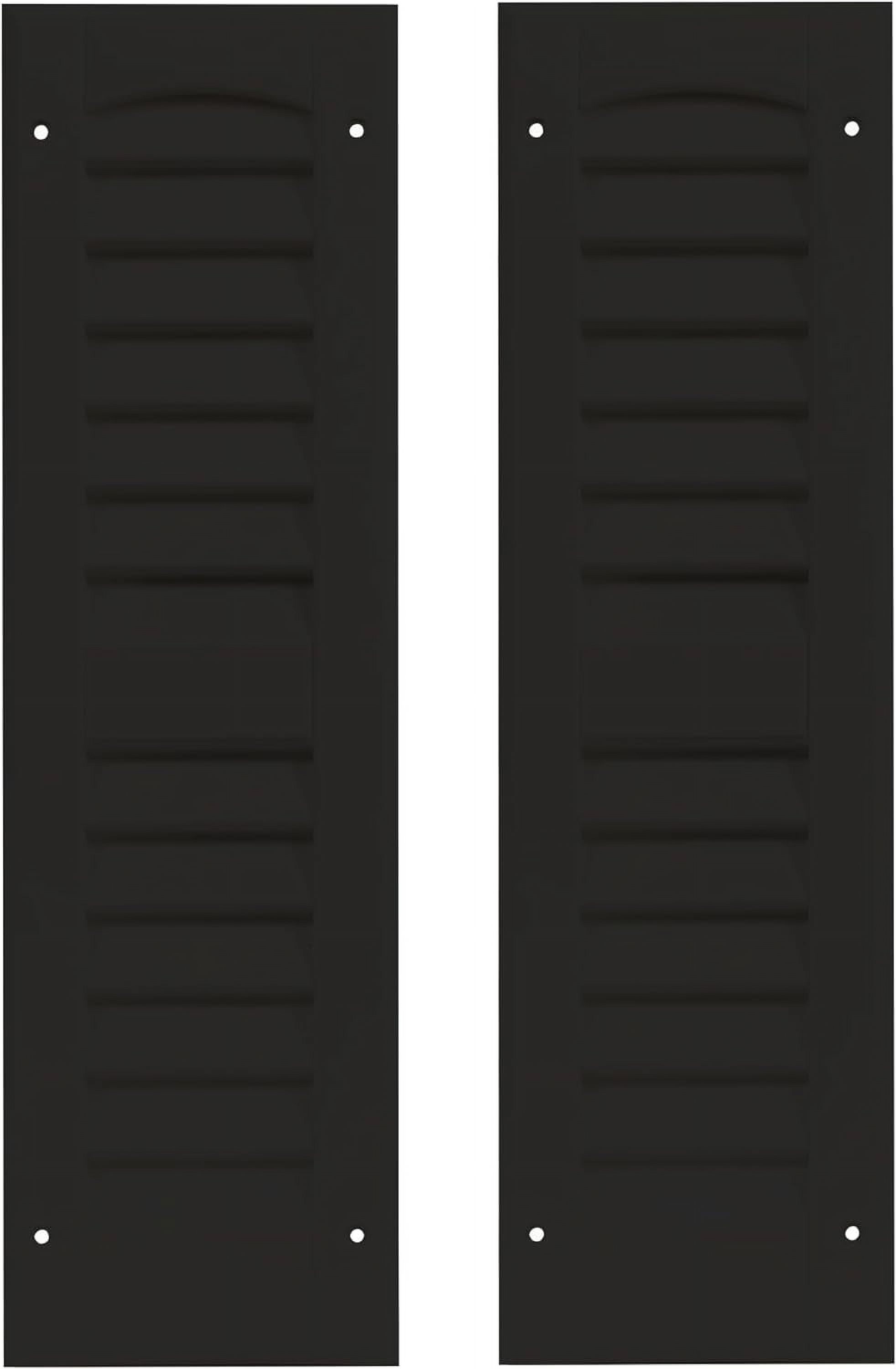 Shed Shutters Louvered 6" W x 21" H Black for Sheds, Playhouses, and