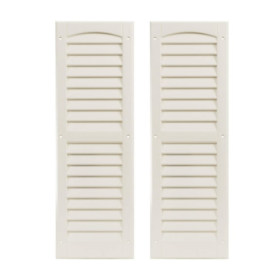 Shed Shutters Louvered 9" W x 27" H Paintable for Sheds, Playhouses, and Chicken Coops 1 Pair (LS927P-BX2)