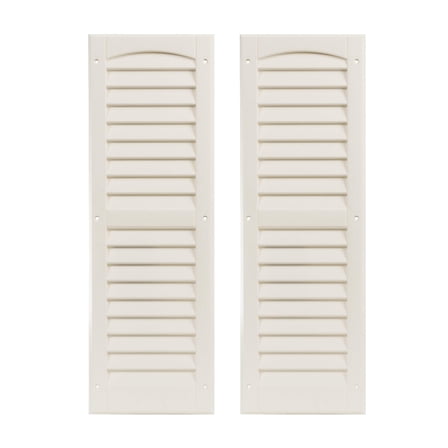 Shed Shutters Louvered 9" W x 27" H Paintable for Sheds, Playhouses, and Chicken Coops 1 Pair (LS927P-BX2)