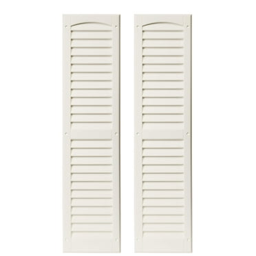 Shed Shutters Louvered 9" W x 36" H, White for Sheds, Playhouses, and Chicken Coops 1 Pair (LS936W-BX2)