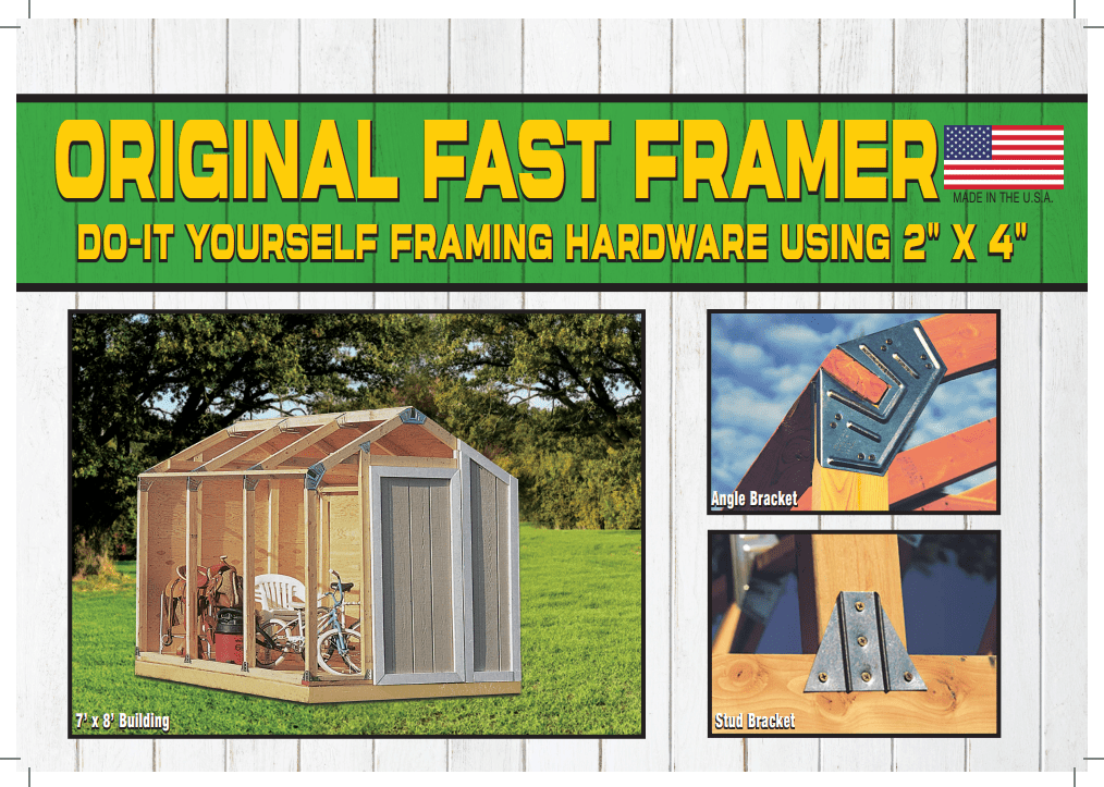 Shed. The Original Fast Framer Bracket Kit by DIY Kit Company, LLC. DIY