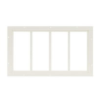 Shed Window 10.185" X 23" Transom Flush Mount 3-Pane White for Sheds, Playhouses, and Chicken Coops 1 PK (TRAN1023W-BX1)