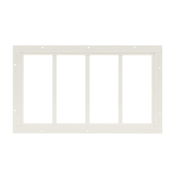 Shed Window 10.185" X 23" Transom Flush Mount 3-Pane White for Sheds, Playhouses, and Chicken Coops 1 PK (TRAN1023W-BX1)