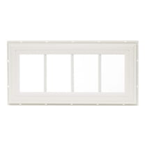 Shed Window 10.185" X 23" Transom J-Lap White PVC for Sheds, Playhouses, and Chicken Coops 1 PK (TRPV1023WJ-BX1)
