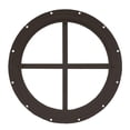 thumbnail image 1 of Shed Window 10" Round Gable Flush Mount Brown for Sheds, Playhouses, and Chicken Coops 1 PK (WR10BR-BX1), 1 of 4
