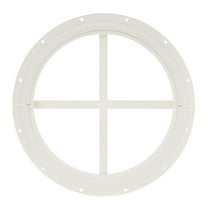 Shed Window 10" Round Gable Flush Mount White for Sheds, Playhouses, and Chicken Coops 1 PK (WR10W-BX1)