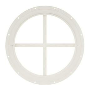 Shed Window 10" Round Gable Flush Mount White for Sheds, Playhouses, and Chicken Coops 1 PK (WR10W-BX1)