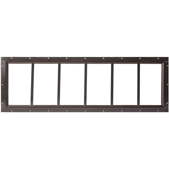 Shed Window 10x35 - Fixed Design with Tempered Glass (Brown)