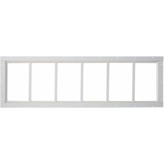 Shed Window 10x35 - Fixed Design with Tempered Glass (White)