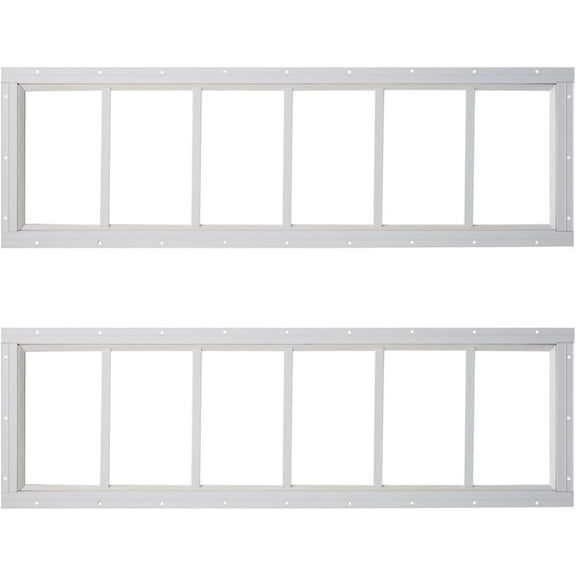 Shed Window 10x35 Transom - Fixed Design with Tempered Glass (White (2 Pack))