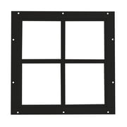 Shed Window 12 W x 12 H, Square Gable Flush Mount Black for Sheds, Playhouses, and Chicken Coops 1 PK (W1212BLK-BX1)