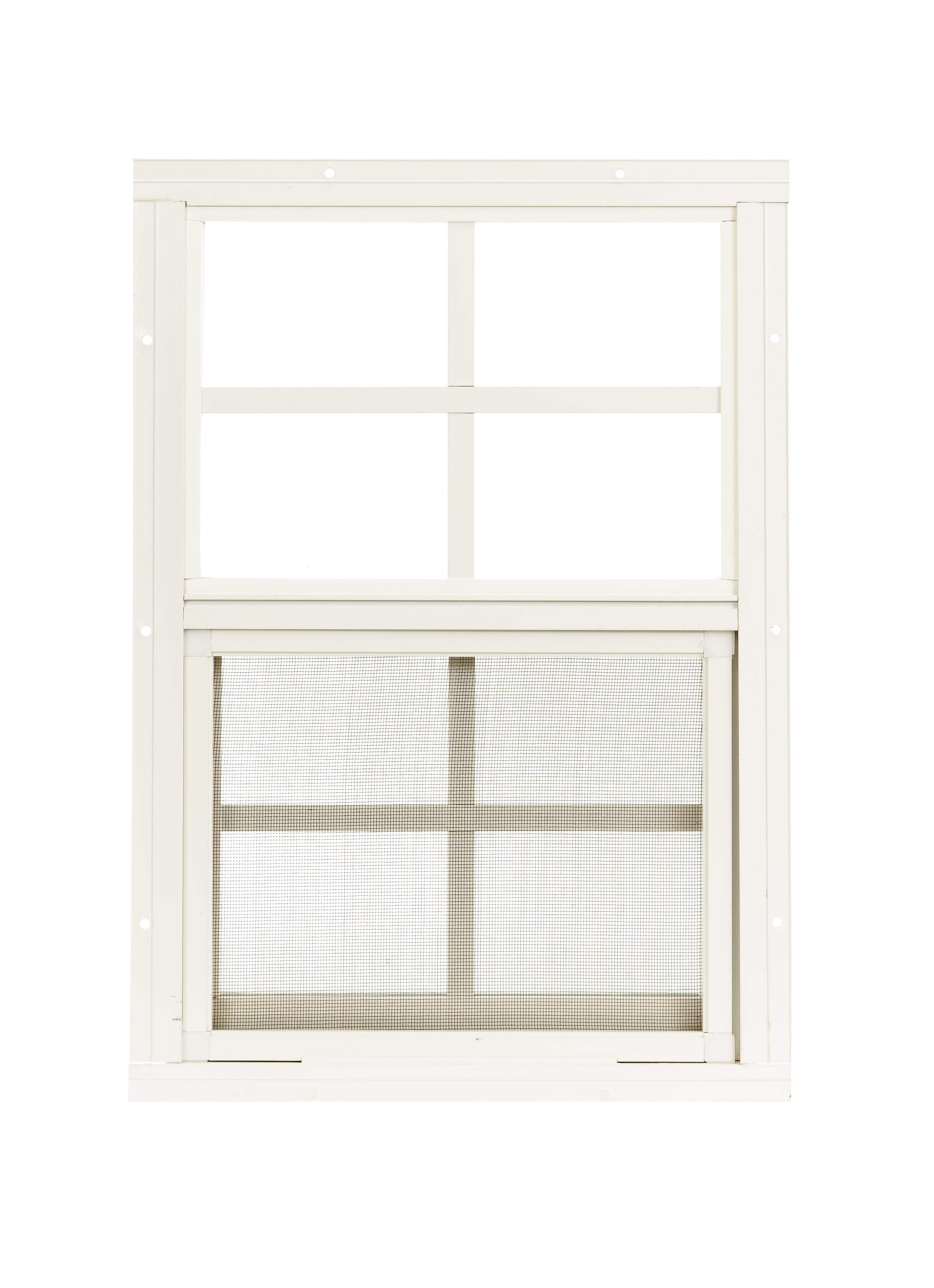Shed Window 12" W x 18" H, Flush Mount White for Sheds, Playhouses, and Chicken Coops 1 PK (W1218W-BX1)