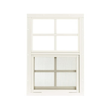 12x18 White Aluminum Shed Window - Sliding, Tempered Glass & Screen