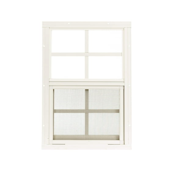 Shed Window 12" W x 18" H, Flush Mount White for Sheds, Playhouses, and Chicken Coops 1 PK (W1218W-BX1)