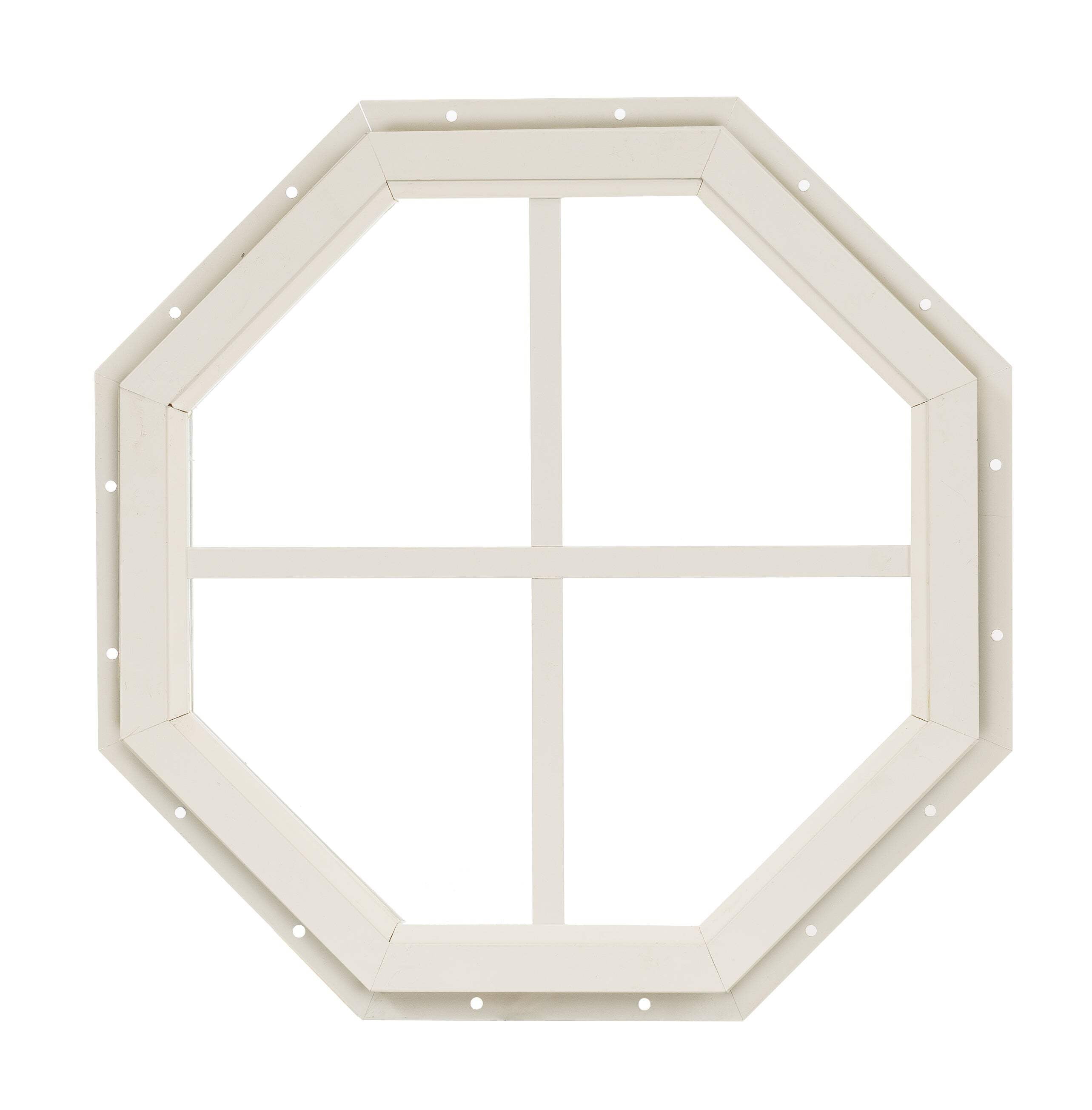 Shed Window 14" Octagon Gable J-Lap White for Sheds, Playhouses, and ...