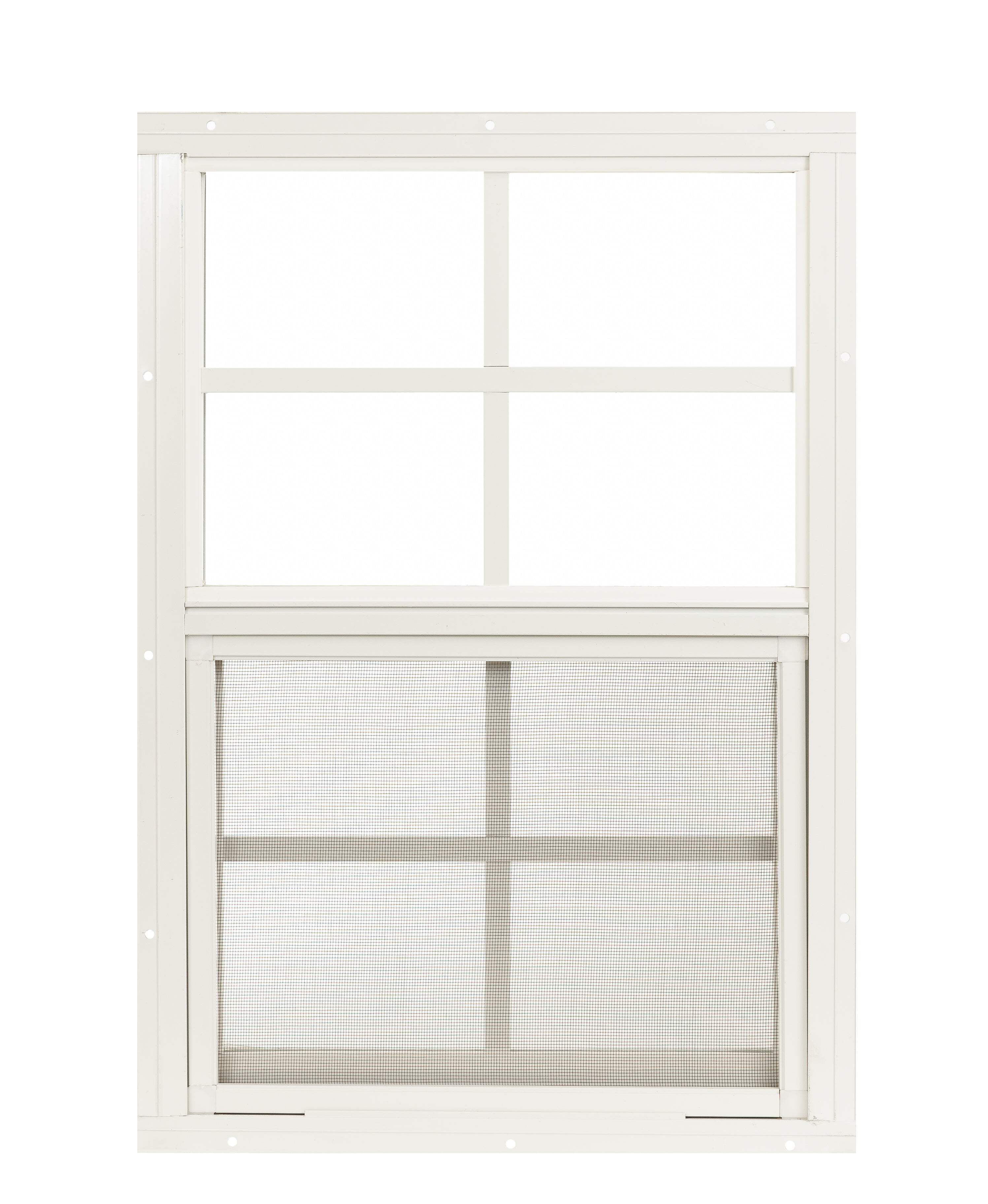 Shed Window 14" W x 21" H, Flush Mount White for Sheds, Playhouses, and Chicken Coops 1 PK (W1421W-BX1)