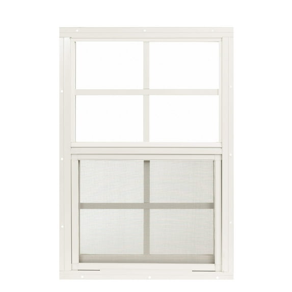Shed Window 14" W x 21" H, Flush Mount White for Sheds, Playhouses, and Chicken Coops 1 PK (W1421W-BX1)