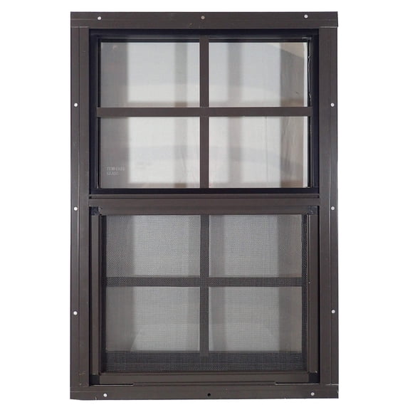 Shed Window 14" W x 21" H, J-Lap Brown for Sheds, Playhouses, and Chicken Coops 1 PK (W1421BRJ-BX1)