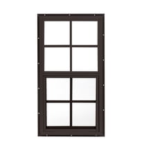 Shed Window 14" W x 27" H, Flush Mount Brown for Sheds, Playhouses, and Chicken Coops 1 PK (W1427BR-BX1)