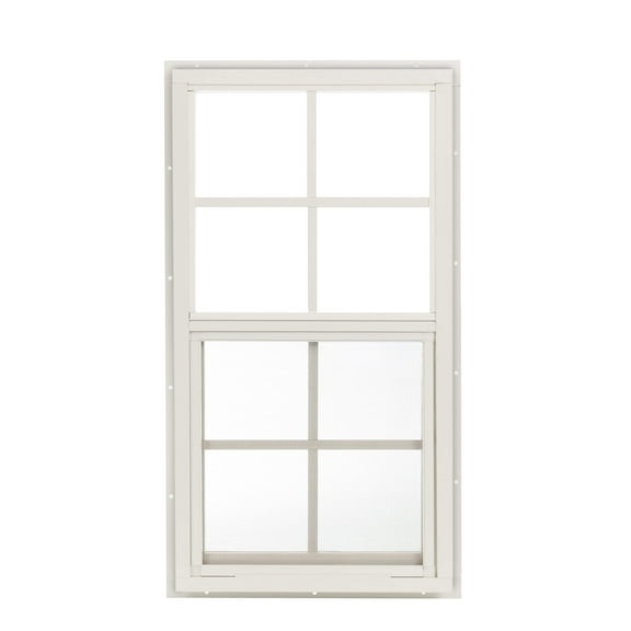 Shed Window 14" W x 27" H, J-Lap White for Sheds, Playhouses, and Chicken Coops 2 PK (W1427WJ-BX2)