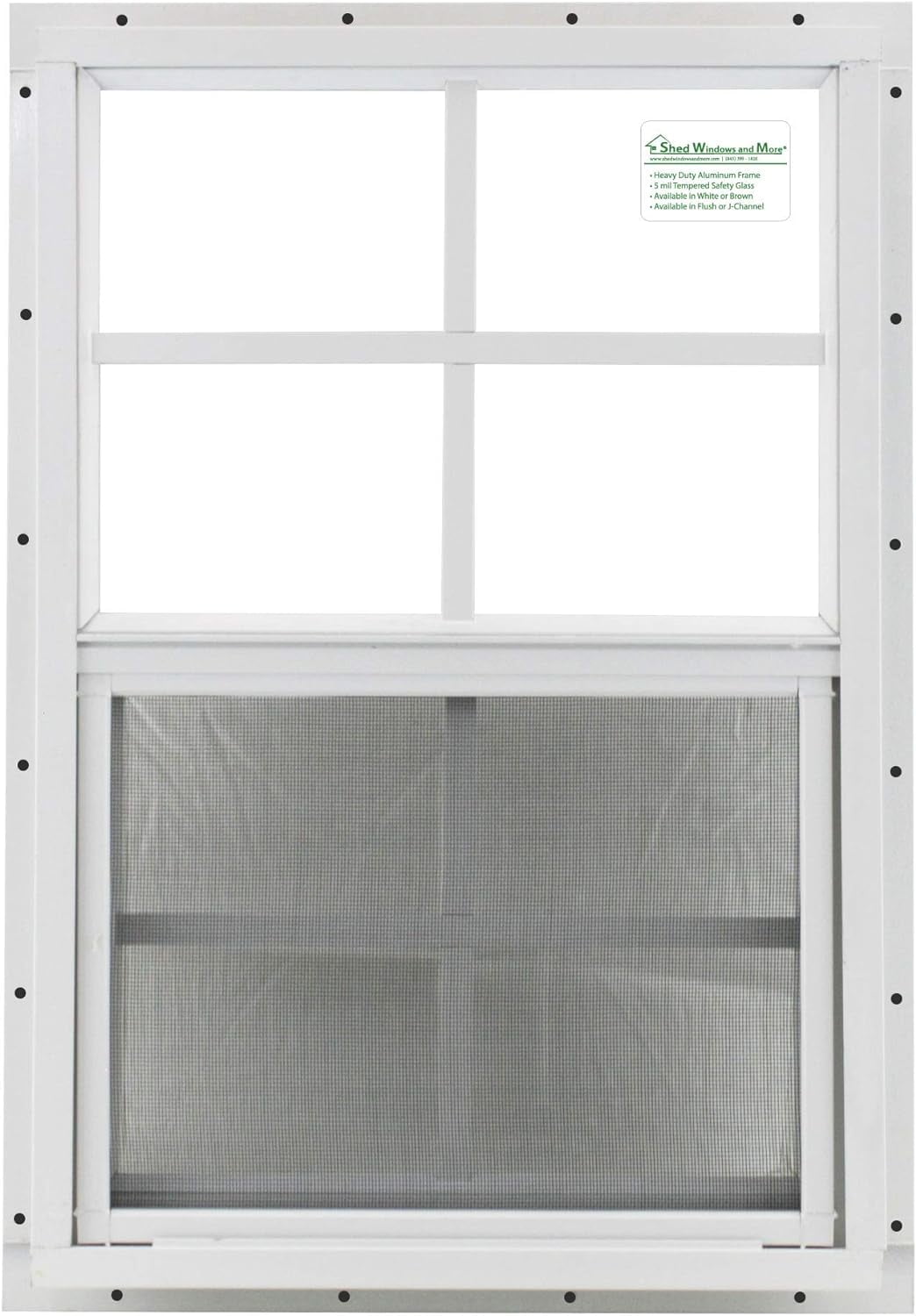 Shed Window 14 X 21 White J-Channel Mount Safety Glass - Walmart.com