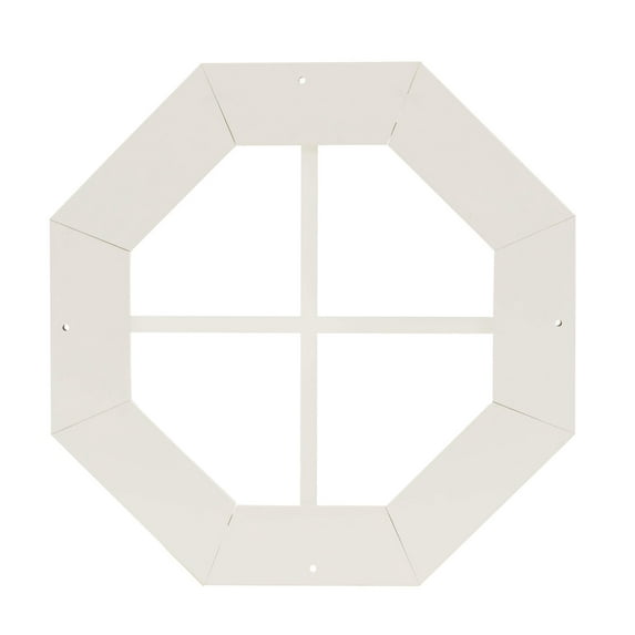 Shed Window 18" Octagon Gable Flush Mount White PVC for Sheds, Playhouses, and Chicken Coops 1 PK (WOCTPV18W-BX1)