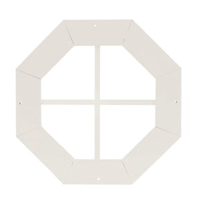 Shed Window 18" Octagon Gable Flush Mount White PVC for Sheds, Playhouses, and Chicken Coops 1 PK (WOCTPV18W-BX1)