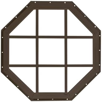 Shed Window 18" Octagon Gable J-Lap Brown for Sheds, Playhouses, and ...