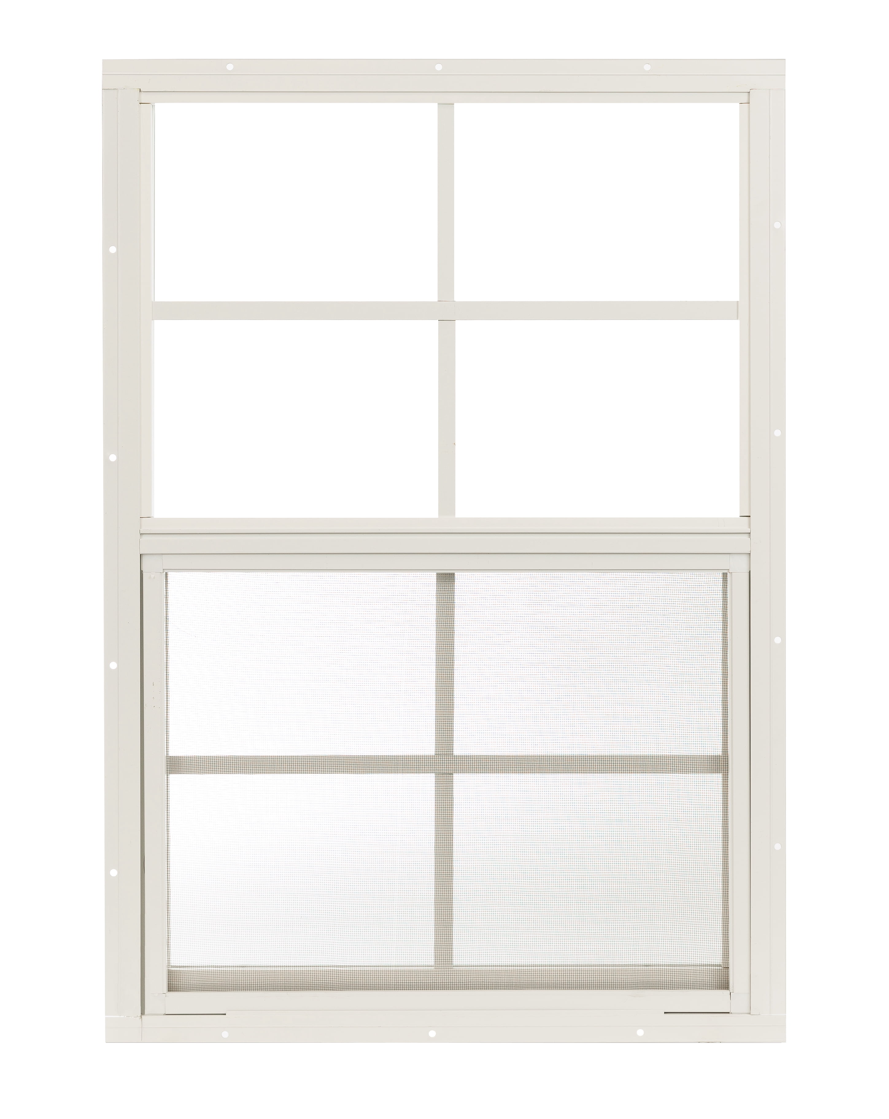 Shed Window 18" W x 27" H, Flush Mount White for Sheds, Playhouses, and Chicken Coops 1 PK (W1827W-BX1)