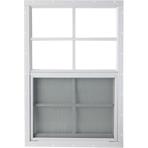 Shed Window 18 x 27 Flush Window Vertical Slider White or Brown (White)