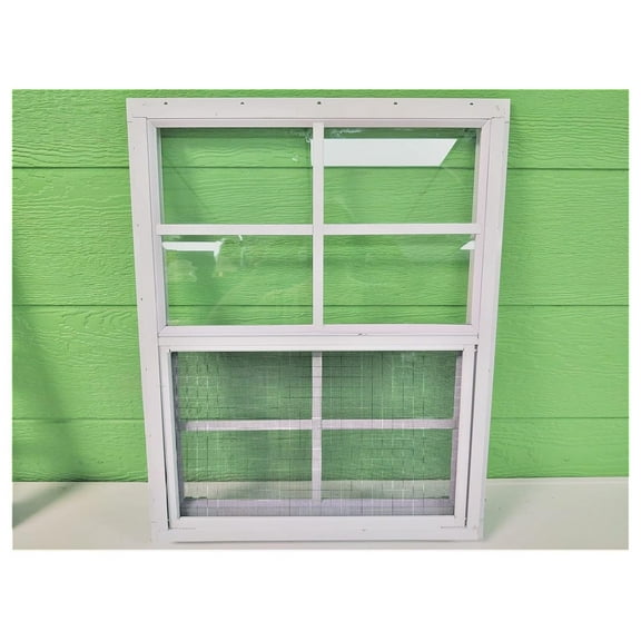 Shed Window 18 x 27 Flush Window Vertical Slider White or Brown (White)