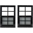 thumbnail image 1 of Shed Window 18x23 Flush - Vertical Slider with Built-in Bug Screen (Brown (2 Pack)), 1 of 5