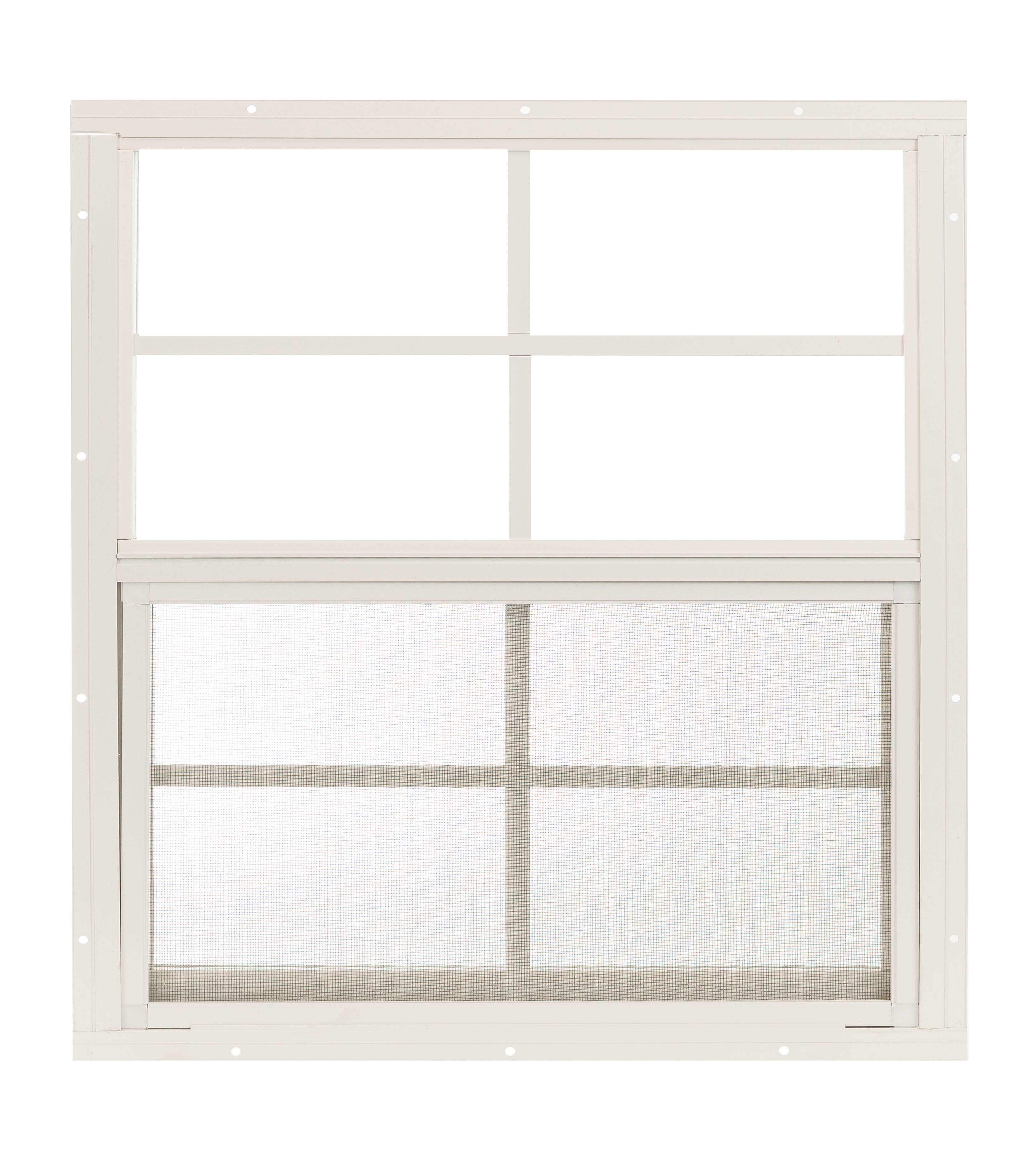 Shed Window 24" W x 27" H, Flush Mount White for Sheds, Playhouses, and Chicken Coops 1 PK (W2427W-BX1)