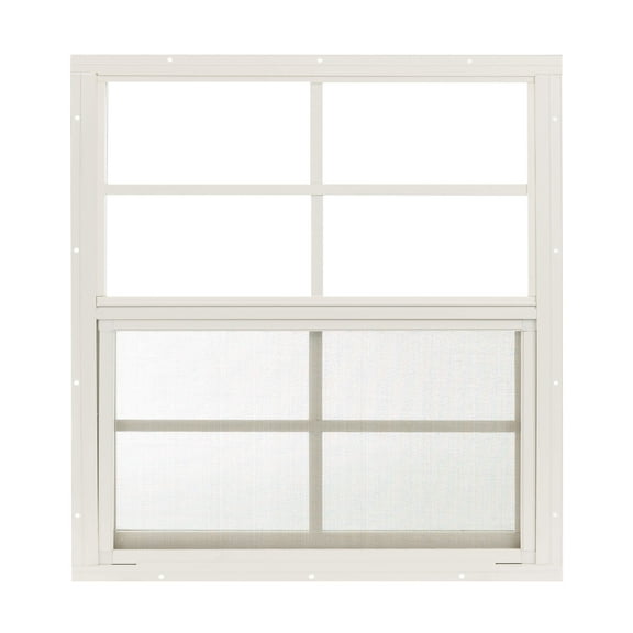 Shed Window 24" W x 27" H, Flush Mount White for Sheds, Playhouses, and Chicken Coops 1 PK (W2427W-BX1)