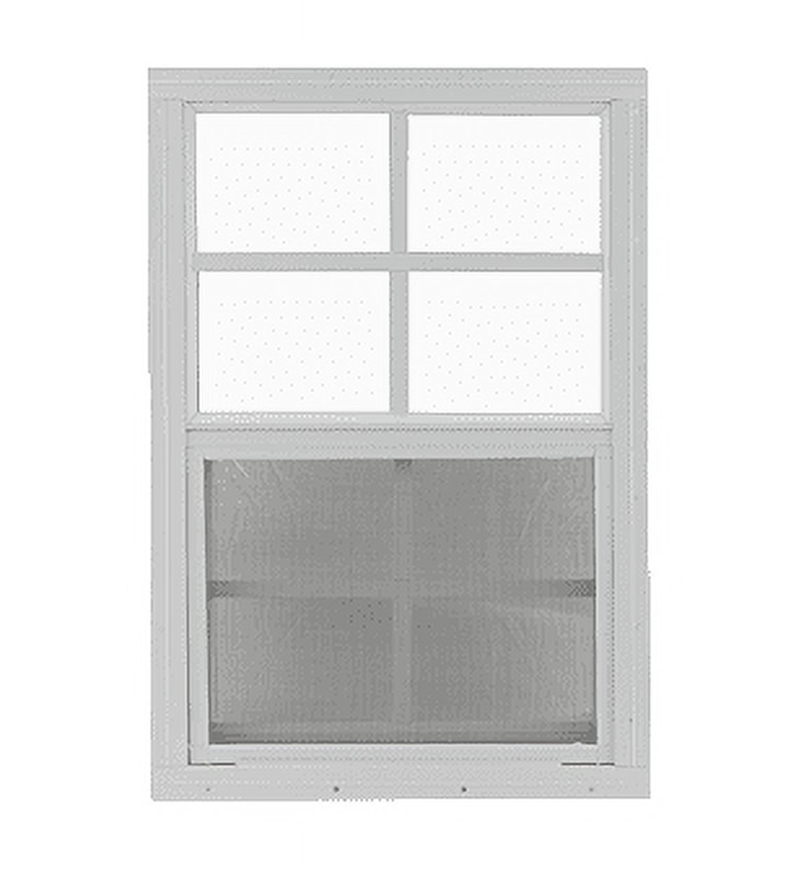 Shed Window and More 12 x 18 White Flush Safety Tempered Glass Small Playhouse, Coop