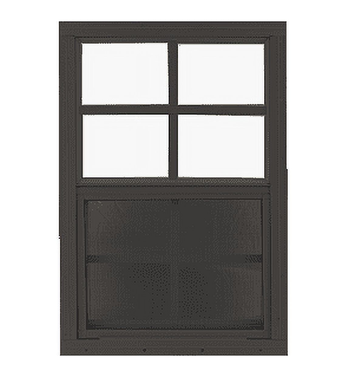 Shed Windows and More 12" x 18" Black Flush Mount Aluminum Frame Tempered Glass Window