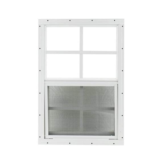 Shed Windows and More 14" X 21" Aluminum White Flush Windows, Playhouses, Tree Houses, Shed Windows