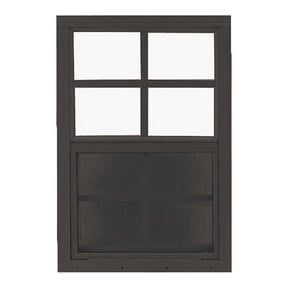 Shed Windows and More Aluminum Frame Tempered Glass Black Flush Mount Window 14" x 21"
