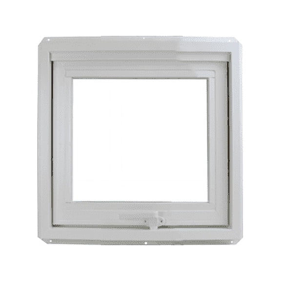 Shed Windows and More 16" x 16" Inward Opening Awning Window, Double Pane, Tempered Low-E Glass, White Vinyl Frame