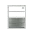 thumbnail image 1 of Shed Windows and More 16" x 24" Aluminum Shed Window White Flush Safety/TEMPERED Glass Playhouse Window Chicken Coop Window, 1 of 2