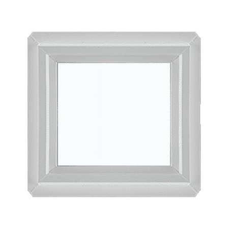Shed Windows and More 18" x 18" Double Pane Tempered Low-E Glass White Vinyl Window