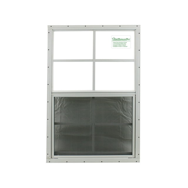 Shed Windows and More 21 x 27 Safety/TEMPERED Glass Window White Flush