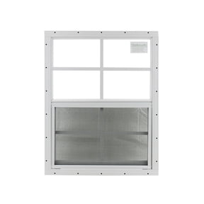 Shed Windows and More 24" X 27" Shed Window Aluminum Frame White Flush Safety/TEMPERD Glass Storage Sheds Playhouse Tree House