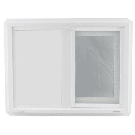 Shed Windows and More 24" x 18" Double Pane Vinyl Tempered Clear Glass Low-E PVC Frame Horizontal