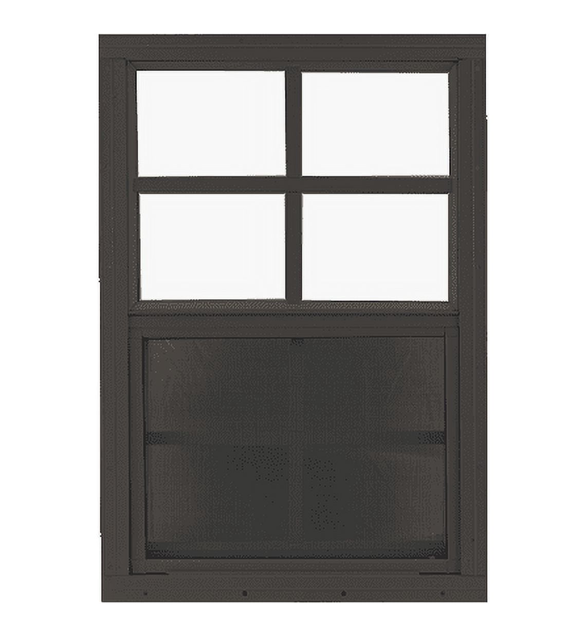 Shed Windows and More 24" x 36" Black Flush Mount Window Tempered Glass Aluminum Frame Shed Windows Chicken Coop Window Playhouse Window